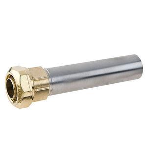 tapped fitting / straight / hydraulic / brass
