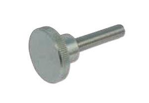 knurled knob / round / stainless steel