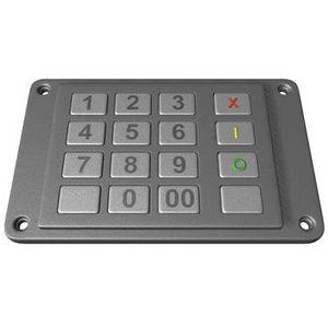 16-key keypad / panel-mount / silicone / vandal-proof