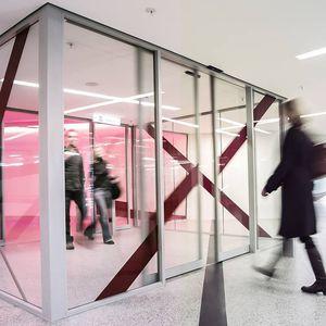 sliding doors / glass / indoor / fireproof