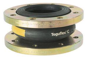 rubber pipe expansion joint / round / flange / for hydrocarbons