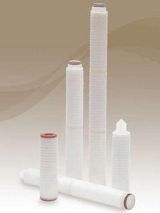 beverage filter cartridge / sterilization / polyethersulfone / pleated