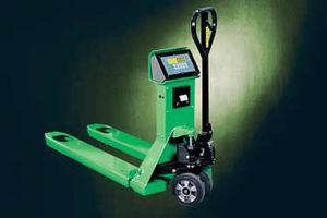 scale pallet truck / hand / steel / stainless steel