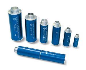 exhaust silencer / for vacuum pumps / for compressors / tubular