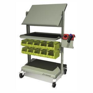 assembly cart / aluminum / shelf / tool-holder