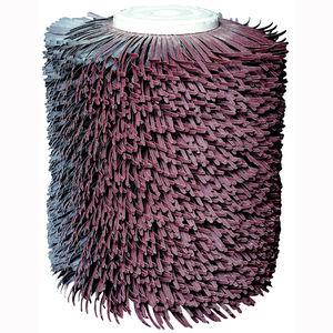 cylindrical brush / abrasive / deburring / plastic