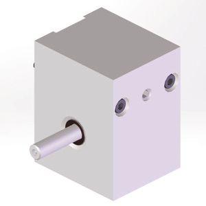 worm gear reducer / right-angle / single-stage / aluminum