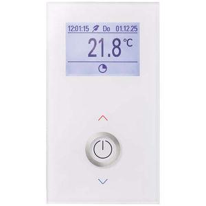 room thermostat / with digital display / with radio transmitter / for heating and cooling