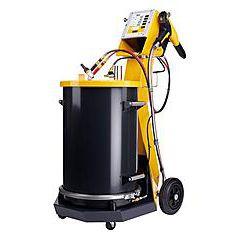 fluidized hopper / for powder coating spray guns / mobile