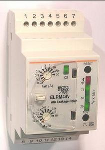 earth-leakage protection relay / 1 NO/NC / DIN rail / AC/DC