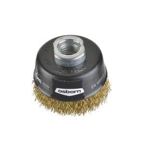 cup brush / cleaning / metal / crimped