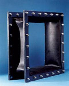 rubber pipe expansion joint / square / screw-in / for the chemical industry