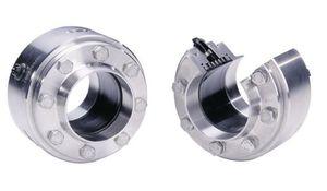 metal pipe expansion joint / round / flange / construction