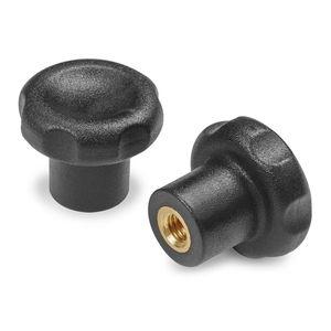 threaded knob / lobe / polyamide / with solid hub