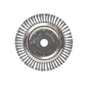knotted wheel brush / cleaning / for grinding processes / steel