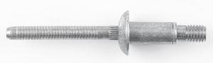 blind rivet / button head / steel / locking