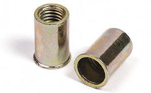 knurled nut / blind rivet / metal / cylindrical