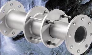 canvas pipe expansion joint / round / weld-on / for water