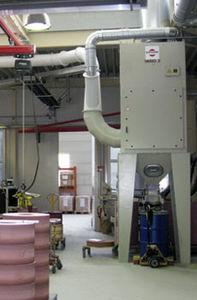 cartridge dust collector / pulse-jet backflow / modular / chemical process