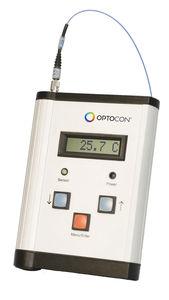 optical thermometer / digital / portable / with fiber optic