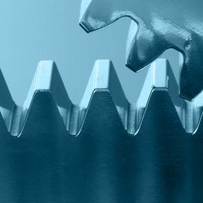 helical-toothed rack and pinion / ground / precision