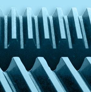 straight-toothed rack and pinion / helical-toothed