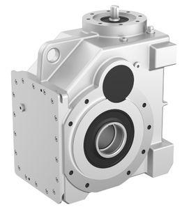 worm gear reducer / helical / right-angle / high-precision
