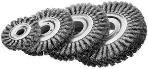 knotted wheel brush / deburring / stainless steel