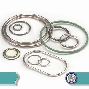 spring-loaded seal / O-ring / profiled / metal