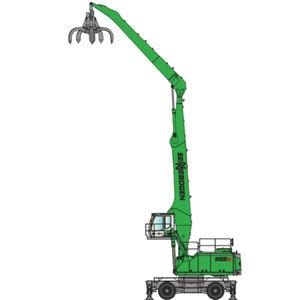 wheel-mounted material handler / diesel fuel / hydraulic