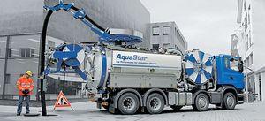 suction truck / sewer cleaner / 4-axle / water recycling