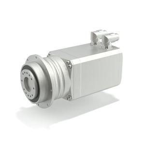 AC servo-gearmotor / coaxial / compact / flange-mount