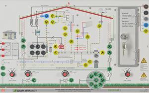 training and demonstration board for electrical installations