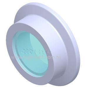 stainless steel sight glass / for vacuum / flange