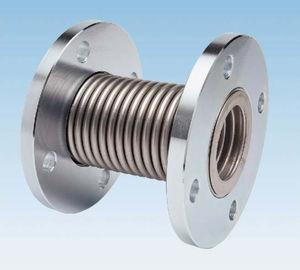 metal pipe expansion joint / round / flange / for gas
