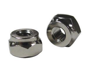 hexagonal locknut / nickel-plated brass
