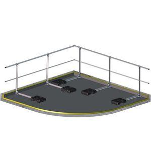 free-standing railing / aluminum