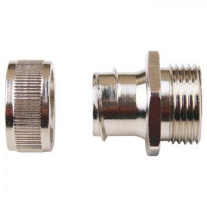 threaded fitting / straight / nickel-plated brass / swivel
