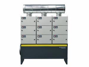 oil mist collector / smoke / filtration media / machine-mount