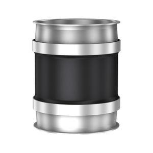 rubber pipe expansion joint / round / weld-on / for the food industry