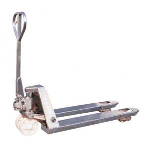 hand pallet truck / stand-on / galvanized steel / rugged