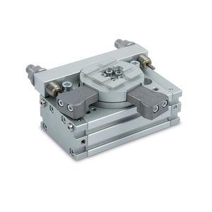 rotary actuator / pneumatic / rack-and-pinion / with external shock absorber