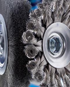 knotted wheel brush / finishing / metal wire