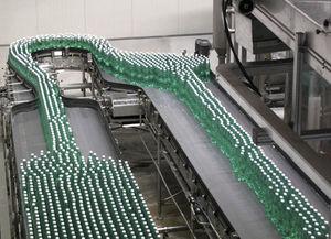 chain conveyor / for bottles / horizontal / modular