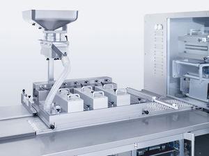 vibrating feeder / continuous-motion / for pharmaceutical products