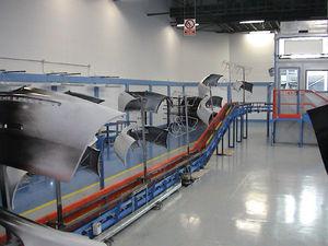 chain conveyor / inverted / horizontal / dual-track