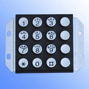 16-key keypad / panel-mount / metal / rubber