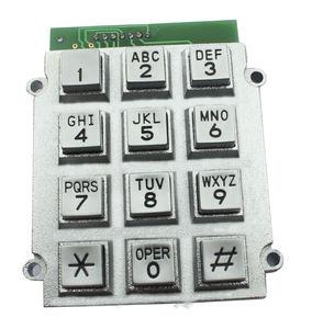 12-key keypad / panel-mount / metal / rubber