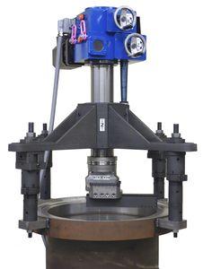 vertical lathe / portable / for valves and flanges