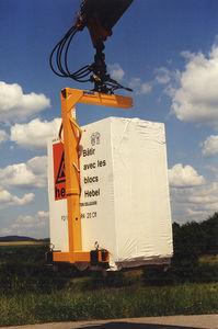 inclined fork / for pallet handling